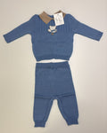 Completino clinico blu e marrone neonato