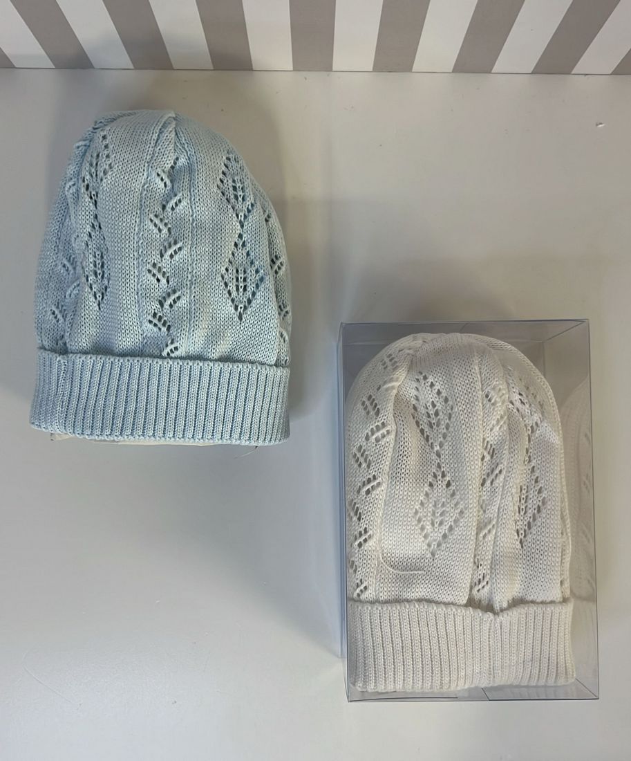Cappellino neonato in maglia