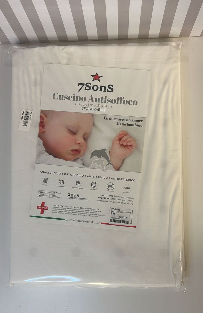 Cuscino antisoffoco sfoderabile 21x31cm