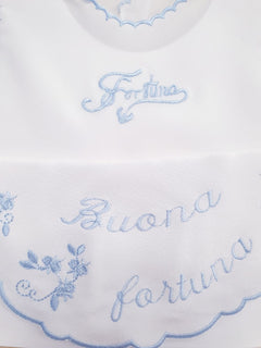 Set camicina della fortuna e bavetta nascita