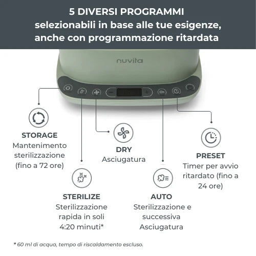 Sterilizzatore con asciugatura 2 in 1 SteriDry - 1088 Nuvita
