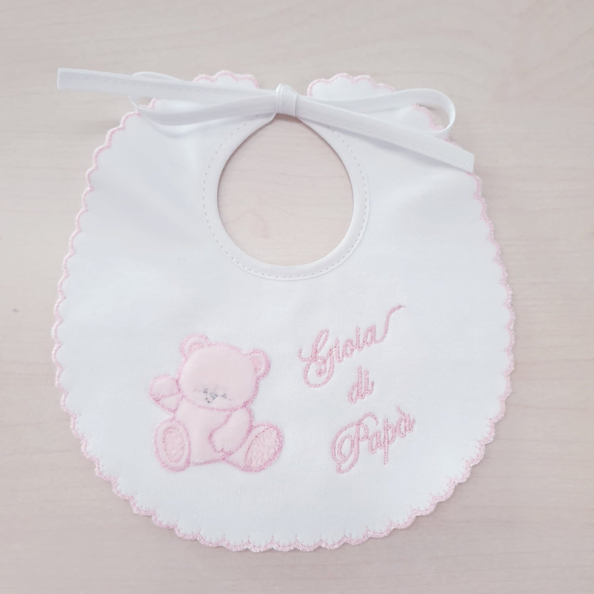 Bavetta ricamata “Gioia di papà”