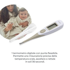 Beauty set per la cura del bambino con termometro digitale - 1147 Nuvita