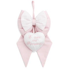 Fiocco nascita cuore con scritta