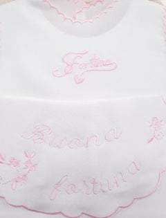 Set camicina della fortuna e bavetta nascita