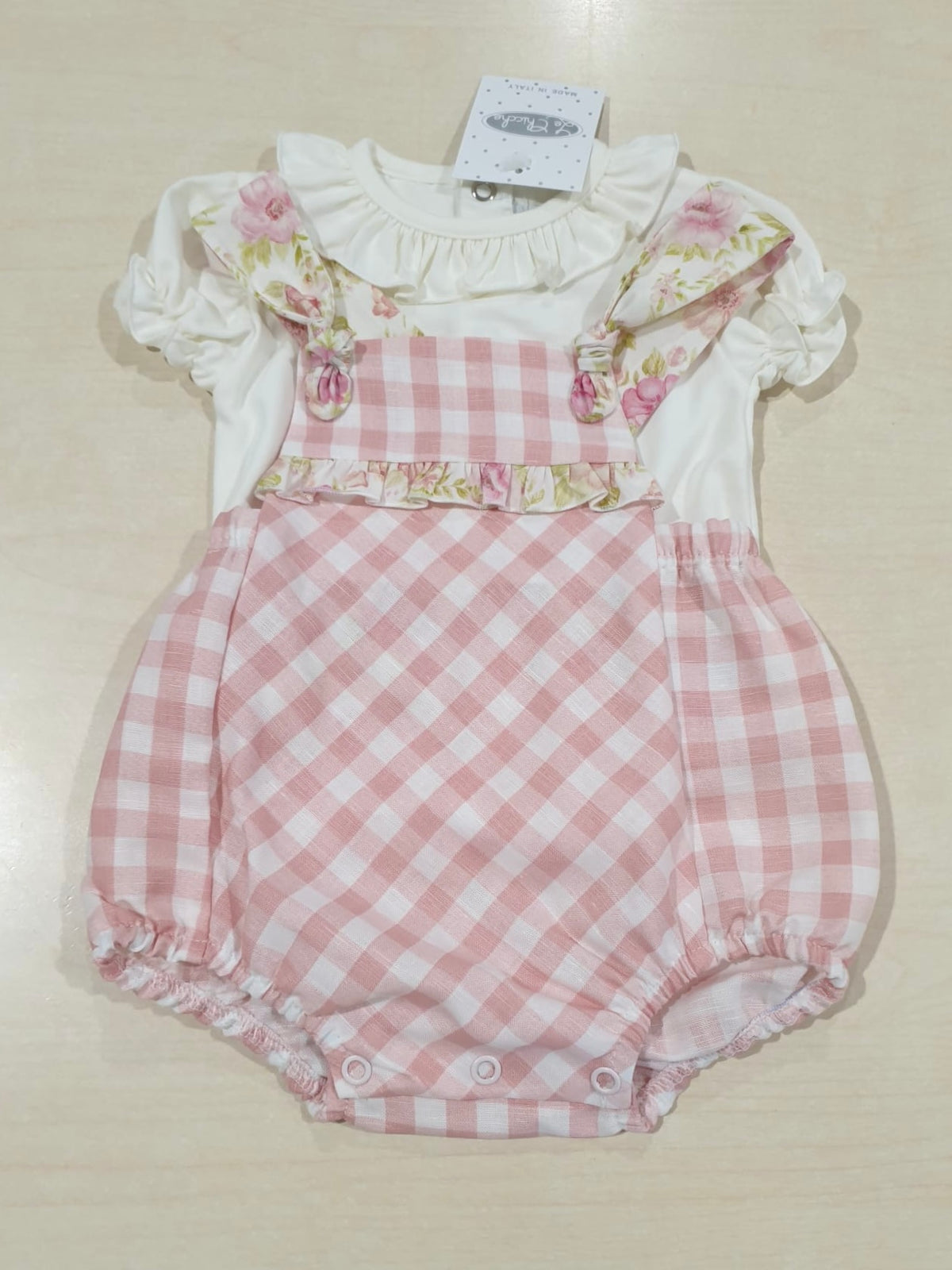 Salopette con maglia in cotone