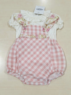 Salopette con maglia in cotone