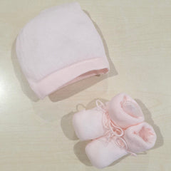 Set cappellino e scarpine in cotone