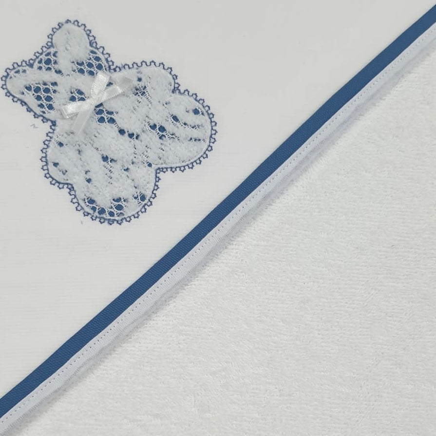 Accappatoio a triangolo ricamato