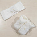 Set scarpine e fascetta in cotone