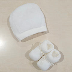 Set cappellino e scarpine in cotone