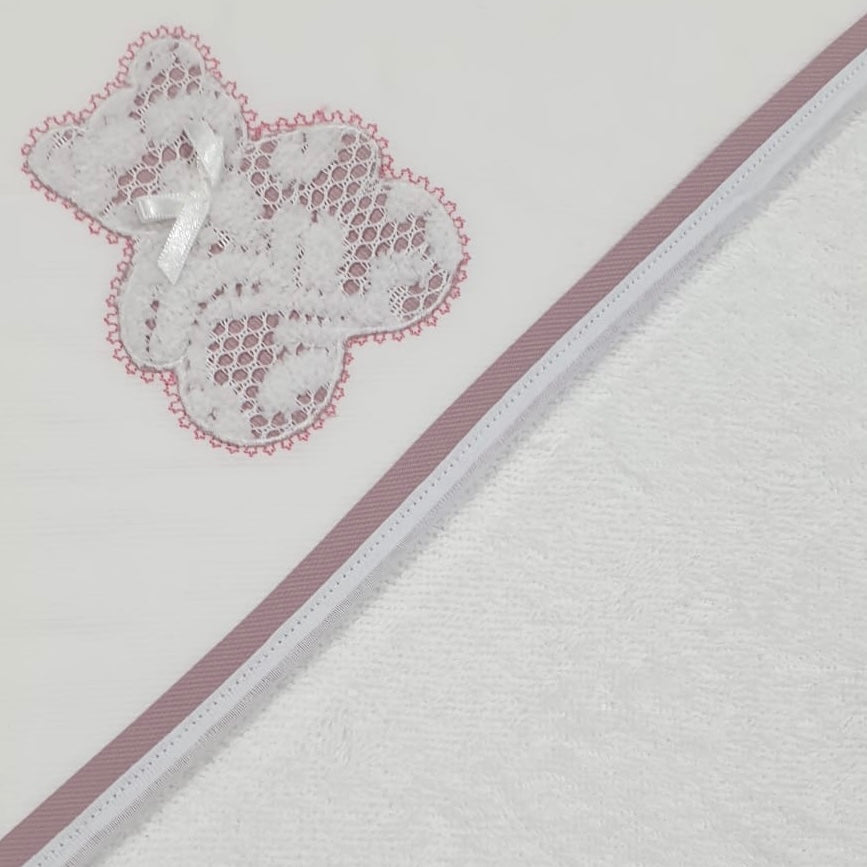 Accappatoio a triangolo ricamato