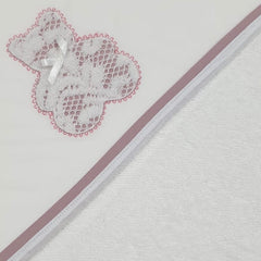 Accappatoio a triangolo ricamato
