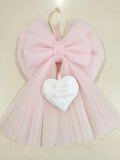 Fiocco nascita in tulle con cuore