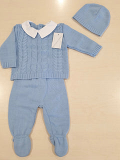 Caldo due pezzi neonato con cappellino abbinato
