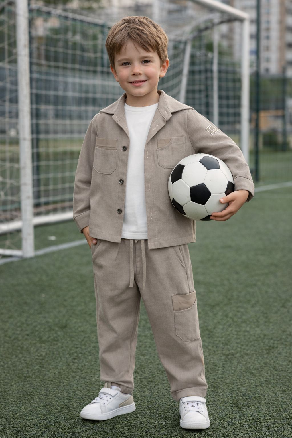 Completo da neonato con giacca, pantalone e maglietta
