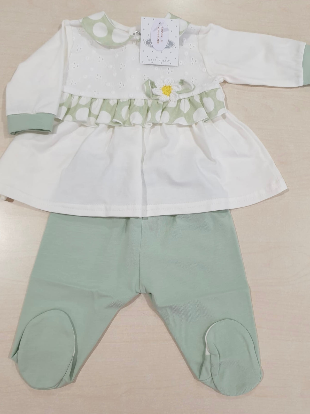 Completino due pezzi in cotone margheritine
