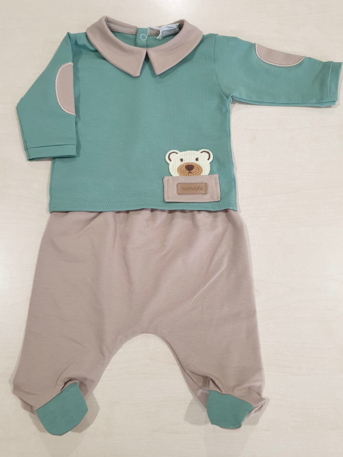 Completino due pezzi in cotone tema Dino