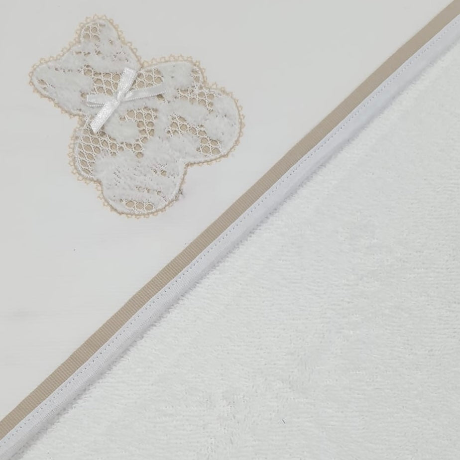 Accappatoio a triangolo ricamato