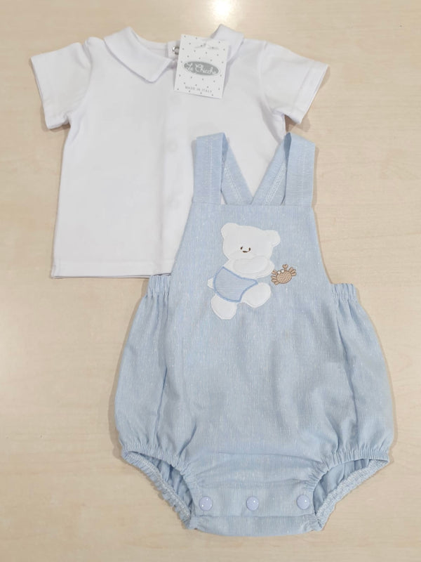 Salopette con maglia in cotone