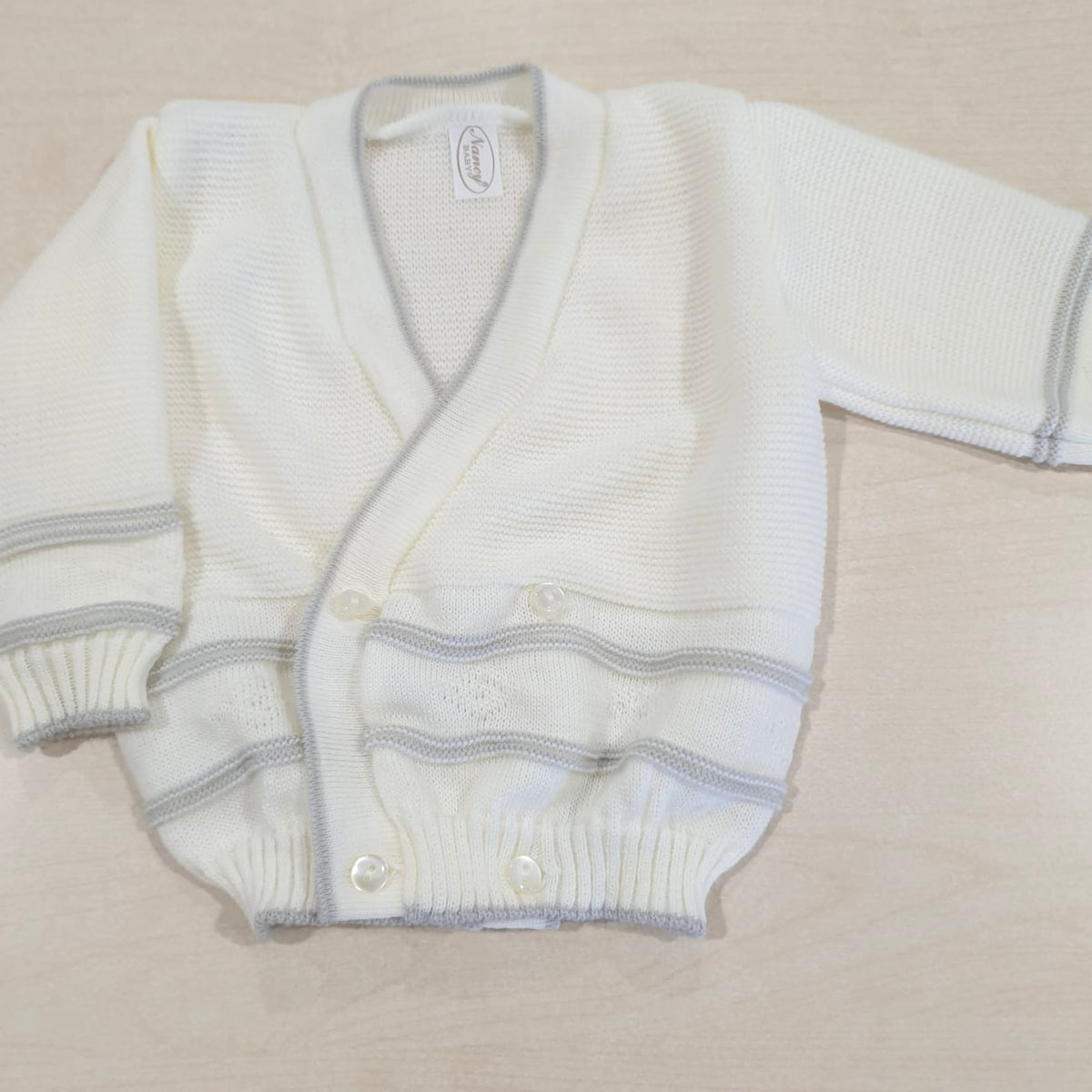 Incrociatino in misto lana per neonato