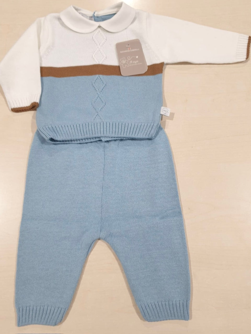 Completino 2 pezzi in maglia lavorata