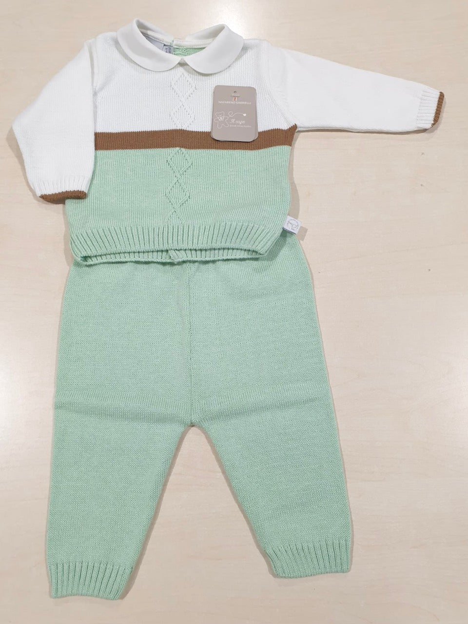 Completino 2 pezzi in maglia lavorata