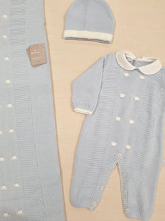 Set completo di tutina, copertina e cappellino