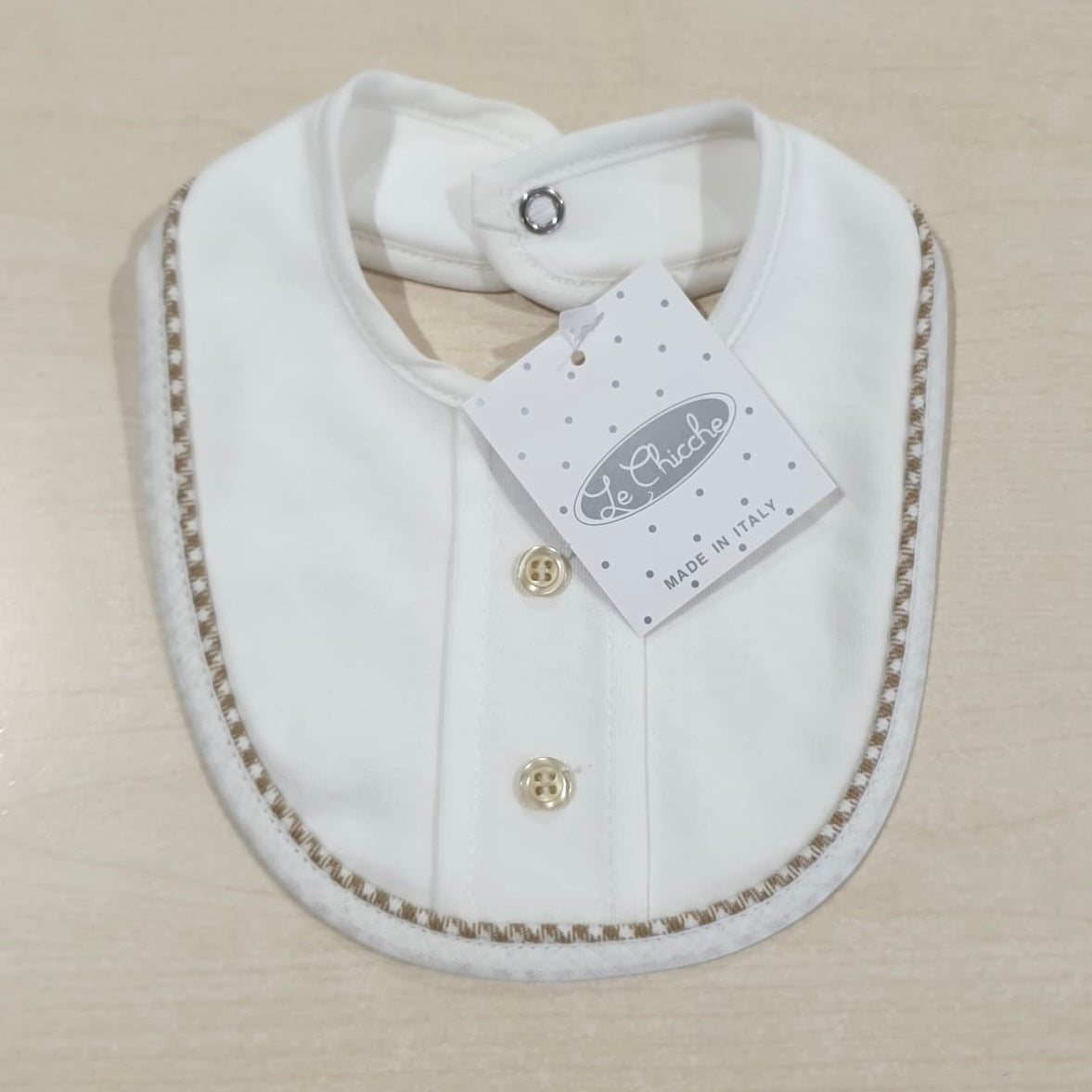 Bavetta in cotone interlock stile camicia