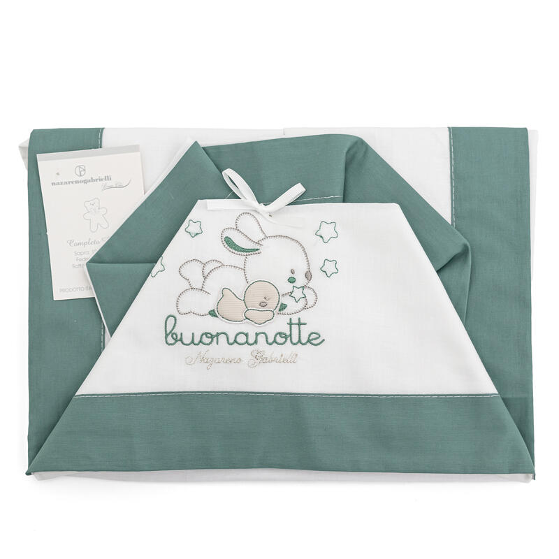 Set lenzuola lettino stampa coniglietto