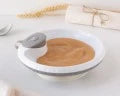 Piatto termico con ventose grigio Kiokids