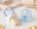 Rete alimentare anti soffocamento in silicone coniglietto azzurro Kiokids