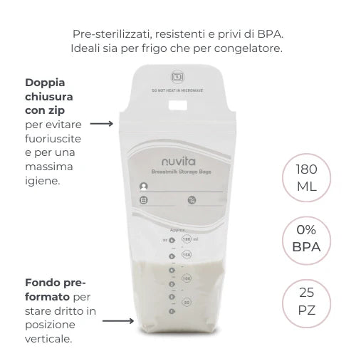 Sacchetti per la conservazione latte materno - 1253 Nuvita