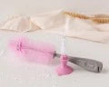 Scovolino biberon rosa e grigio Kiokids