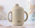 Tazza in silicone beige con maniglie Kiokids