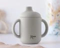 Tazza in silicone grigio con maniglie Kiokids