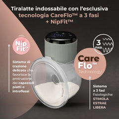 Tiralatte elettrico indossabile singolo a 3 fasi - Materno Comfort 1260W Nuvita
