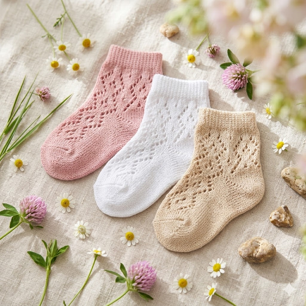 Calze corte da neonata in cotone confezione da 6 paia