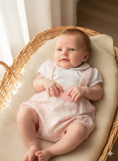Completo a salopette per neonata