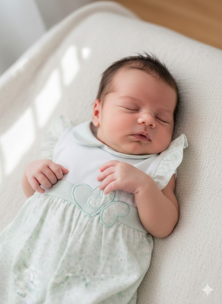 Pagliaccetto in cotone per neonata