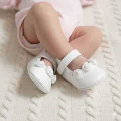 Ballerina elegante in pelle con roselline Chebert