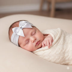 Fascetta in cotone fiocco in raso
